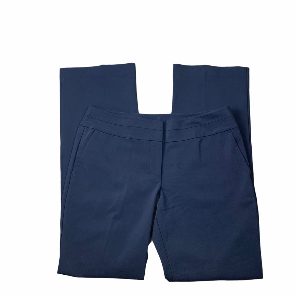 Ann Taylor Modern Flat Front NAVY Slacks SIZE 8 EU